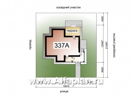 «Жемчужина» - красивый проект двухэтажного дома для небольшой семьи, 3 спальни и сауна - превью дополнительного изображения №2