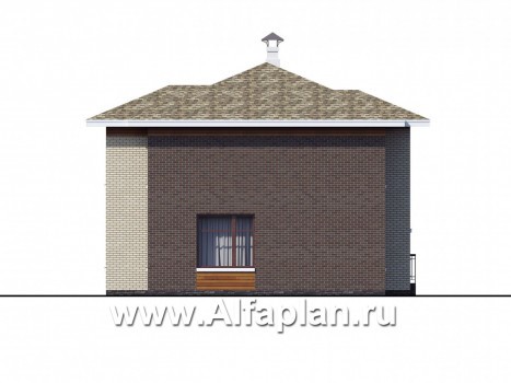 Проекты домов Альфаплан - Загородный дом с четырьмя спальными комнатами - превью фасада №2