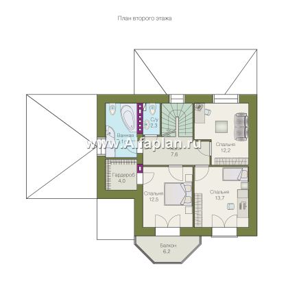 Проекты домов Альфаплан - Дом из газобетона «Шевалье плюс» с цокольным этажом - превью плана проекта №3