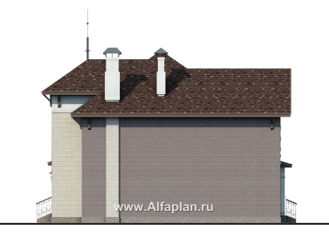 Проекты домов Альфаплан - «Маленький принц» - компактный и комфортный коттедж - превью фасада №2