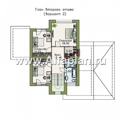 Проекты домов Альфаплан - «Скандинавия» - современный коттедж с удобной планировкой - превью плана проекта №3