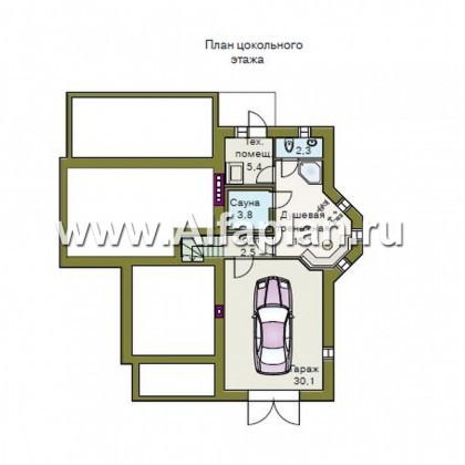 Проекты домов Альфаплан - «Серебряный век» - загородный дом с элементами арт-нуво - превью плана проекта №1