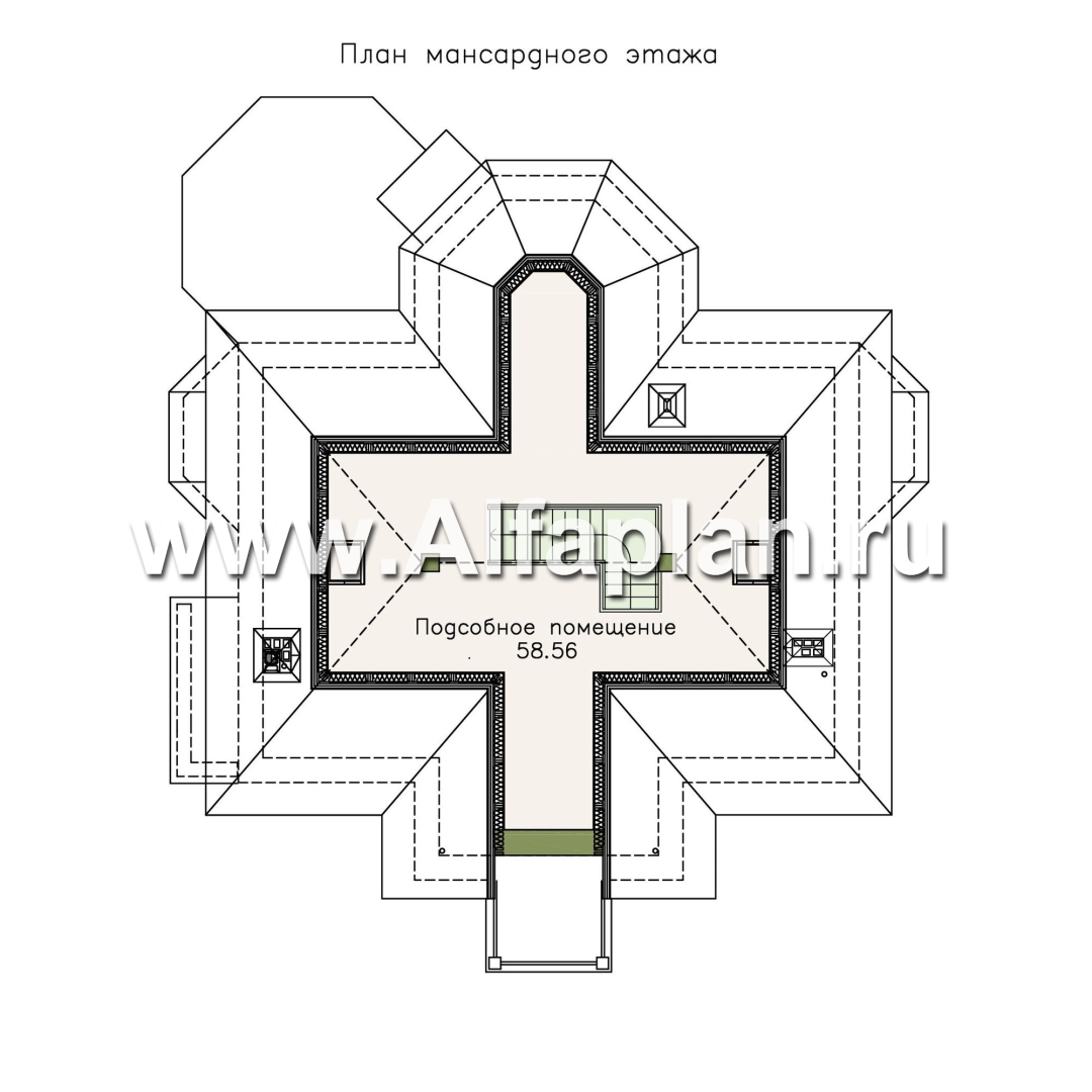 Проекты домов Альфаплан - «Головин плюс» - особняк в стиле Петровских традиций - план проекта №5