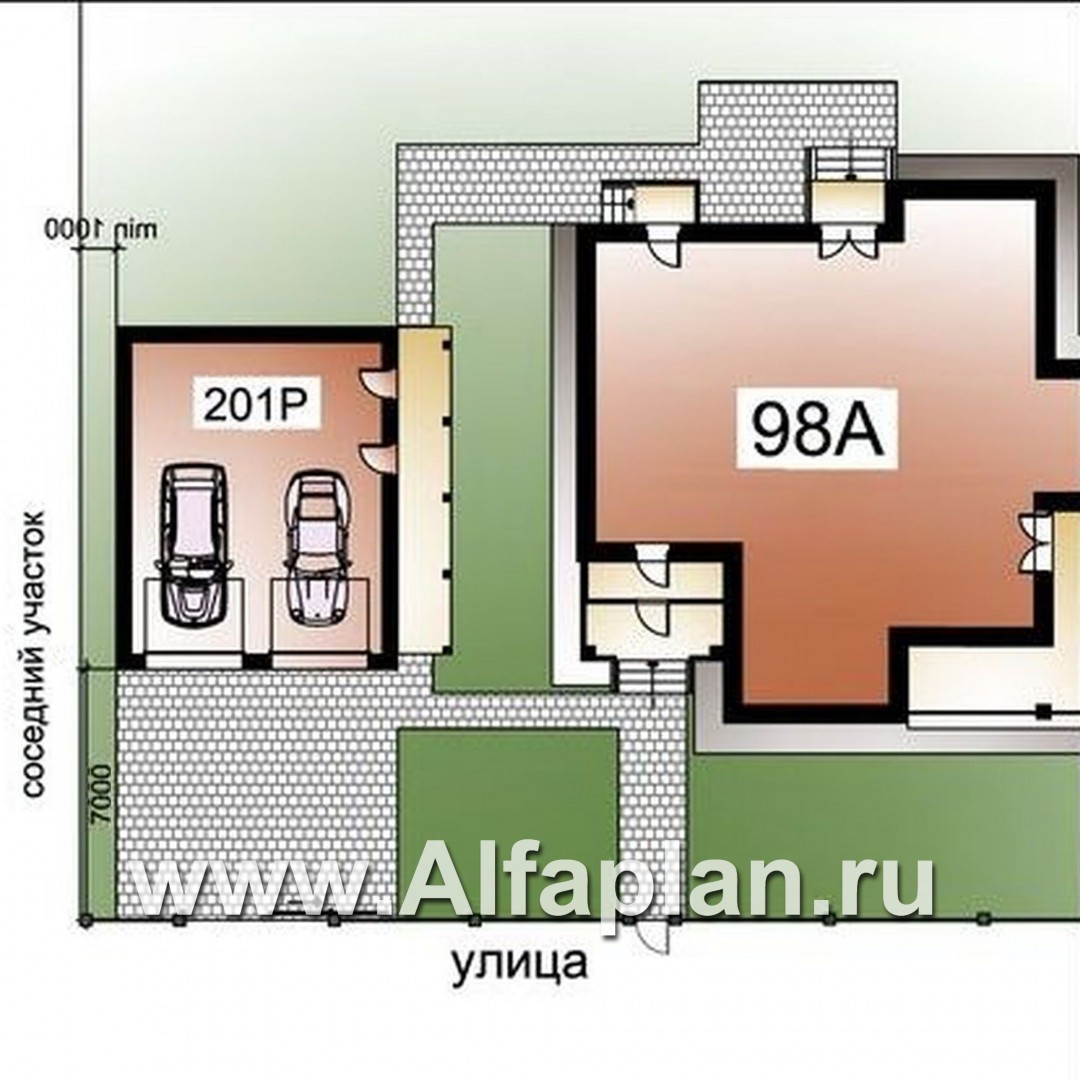 Проекты домов Альфаплан - «Голицын»_ДУО - дополнительное изображение №1