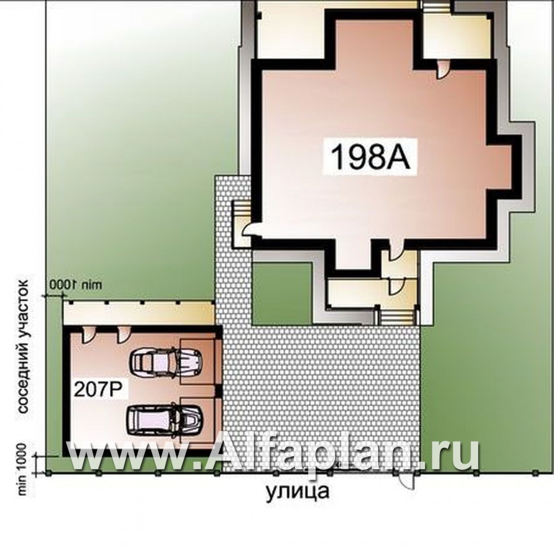 Проекты домов Альфаплан - «Демидов» ДУО - дополнительное изображение №2