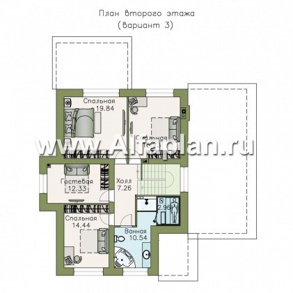 Проекты домов Альфаплан - «Четвертое измерение» - стильный современный дом с комфортабельной планировкой - превью плана проекта №4