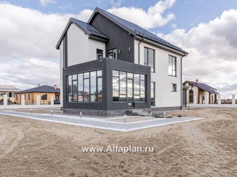 Проекты домов Альфаплан - «Дипломат Плюс» - дом с бильярдной и гаражом на два автомобиля - превью дополнительного изображения №2