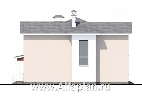 Проекты домов Альфаплан - «Платина» - современный дом в европейской традиции - превью фасада №3