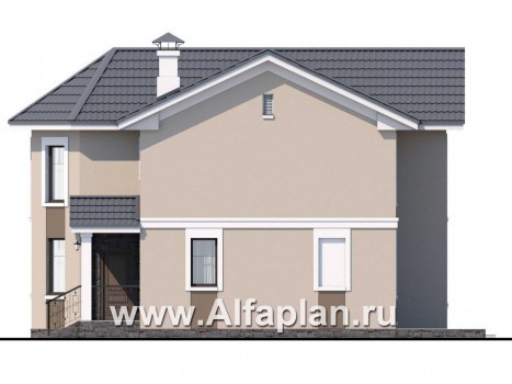 Проекты домов Альфаплан - «Веста» - небольшой дом с отличной планировкой  - превью фасада №2