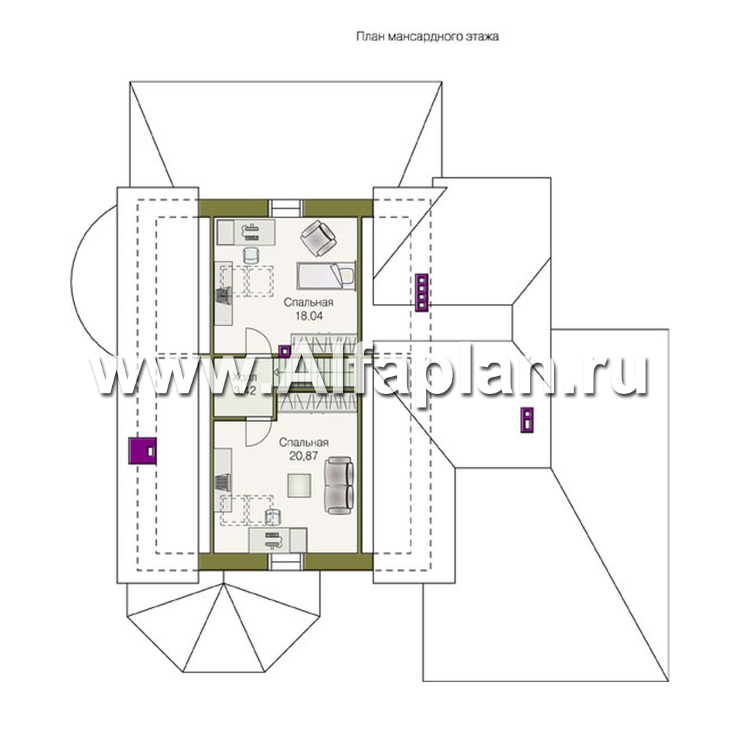 Проекты домов Альфаплан - «Ленский» - романтический дом  для большой семьи - изображение плана проекта №3