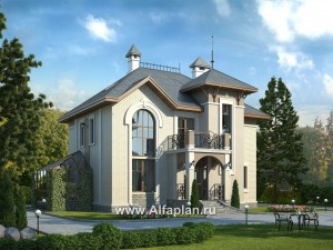 Проекты домов Альфаплан - «Разумовский» - элегантный загородный дом - превью основного изображения