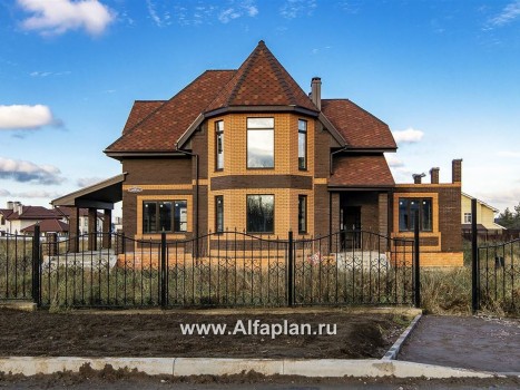 Проекты домов Альфаплан - «Шереметьев» - проект дома с большой открытой террасой - превью дополнительного изображения №1