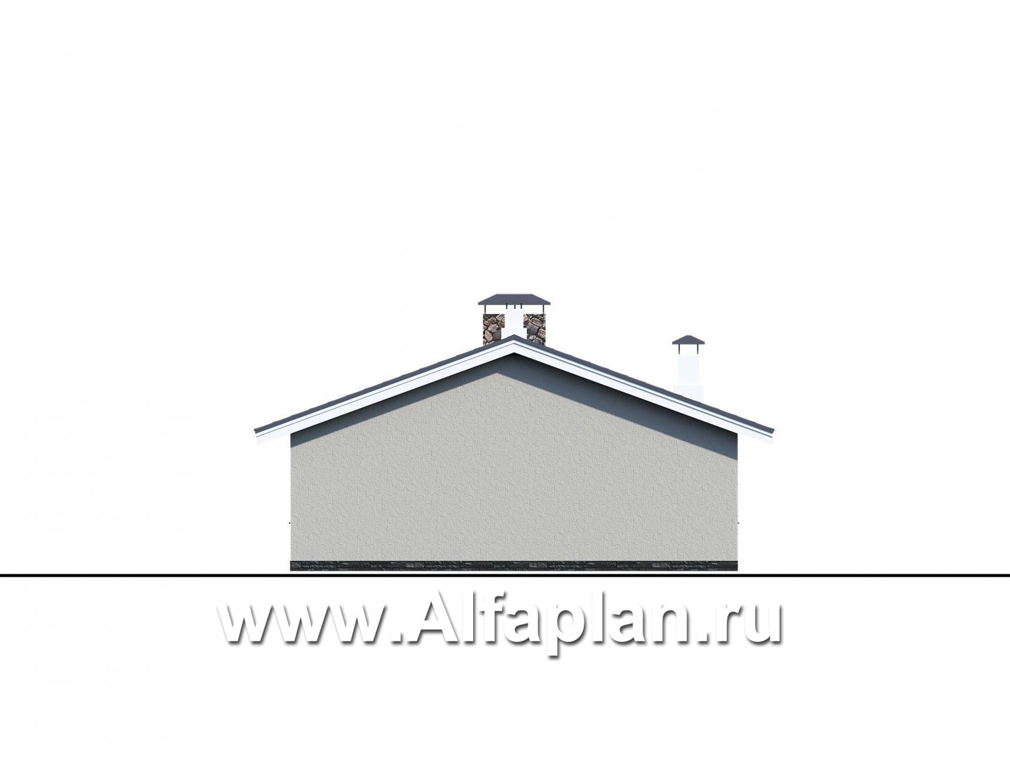 Проекты домов Альфаплан - «Мелета» - уютный одноэтажный дом с террасой - изображение фасада №3