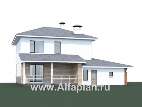 Проекты домов Альфаплан - «Рефлекс» - современный комфортабельный дом с гаражом - превью дополнительного изображения №1