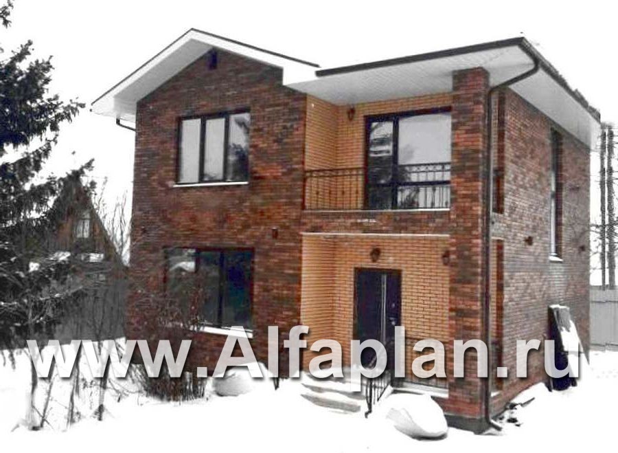 Проекты домов Альфаплан - Кирпичный дом «Серебро» для небольшой семьи - дополнительное изображение №3