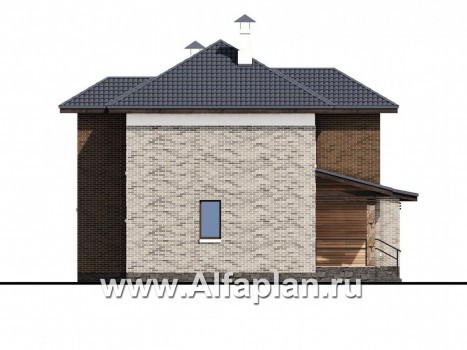 Проекты домов Альфаплан - «Высокий горизонт» - идеальный план дома на 150 квадратов - превью фасада №3