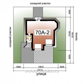 Проекты домов Альфаплан - «Корвет-прогресс» - трехэтажный коттедж с двумя гаражами - превью дополнительного изображения №1