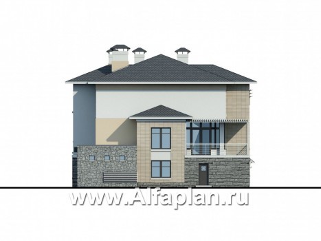 Проекты домов Альфаплан - Бассейн для загородных домов 77А,Б, 94А, 134Б, 394А - превью фасада №3