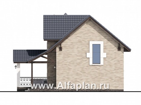Проекты домов Альфаплан - Баня с бильярдной в мансарде - превью фасада №2