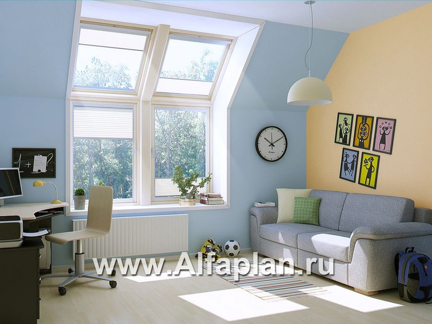 Проекты домов Альфаплан - «Светлая жизнь» - дом с окнами в небо - дополнительное изображение №1
