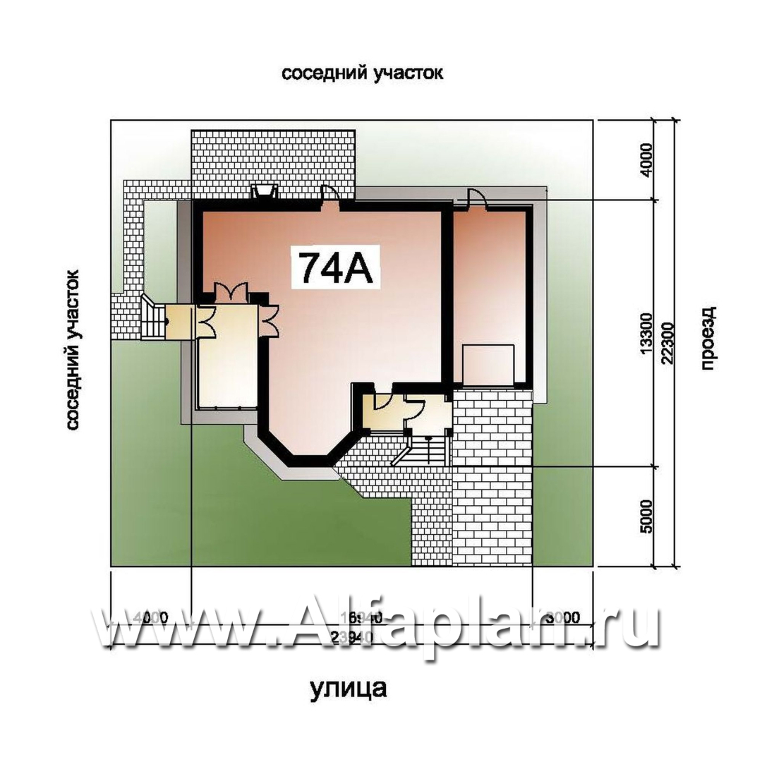 Проекты домов Альфаплан - «Модус Вивенди»- изящный коттедж с зимним садом (или верандой) и гаражом - дополнительное изображение №5