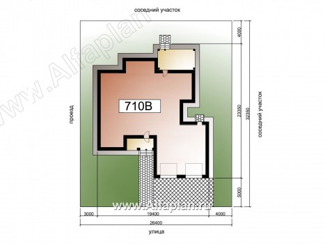 Проекты домов Альфаплан - «Неман» - загородная вилла с двусветной гостиной и большим гаражом - превью дополнительного изображения №1