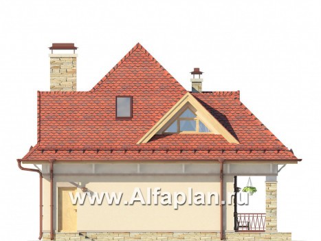 Проекты домов Альфаплан - Компактный и вместительный загородный дом - превью фасада №2