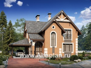 Проекты домов Альфаплан - «Приоритет»-  элегантный коттедж , удобный план дома - превью основного изображения