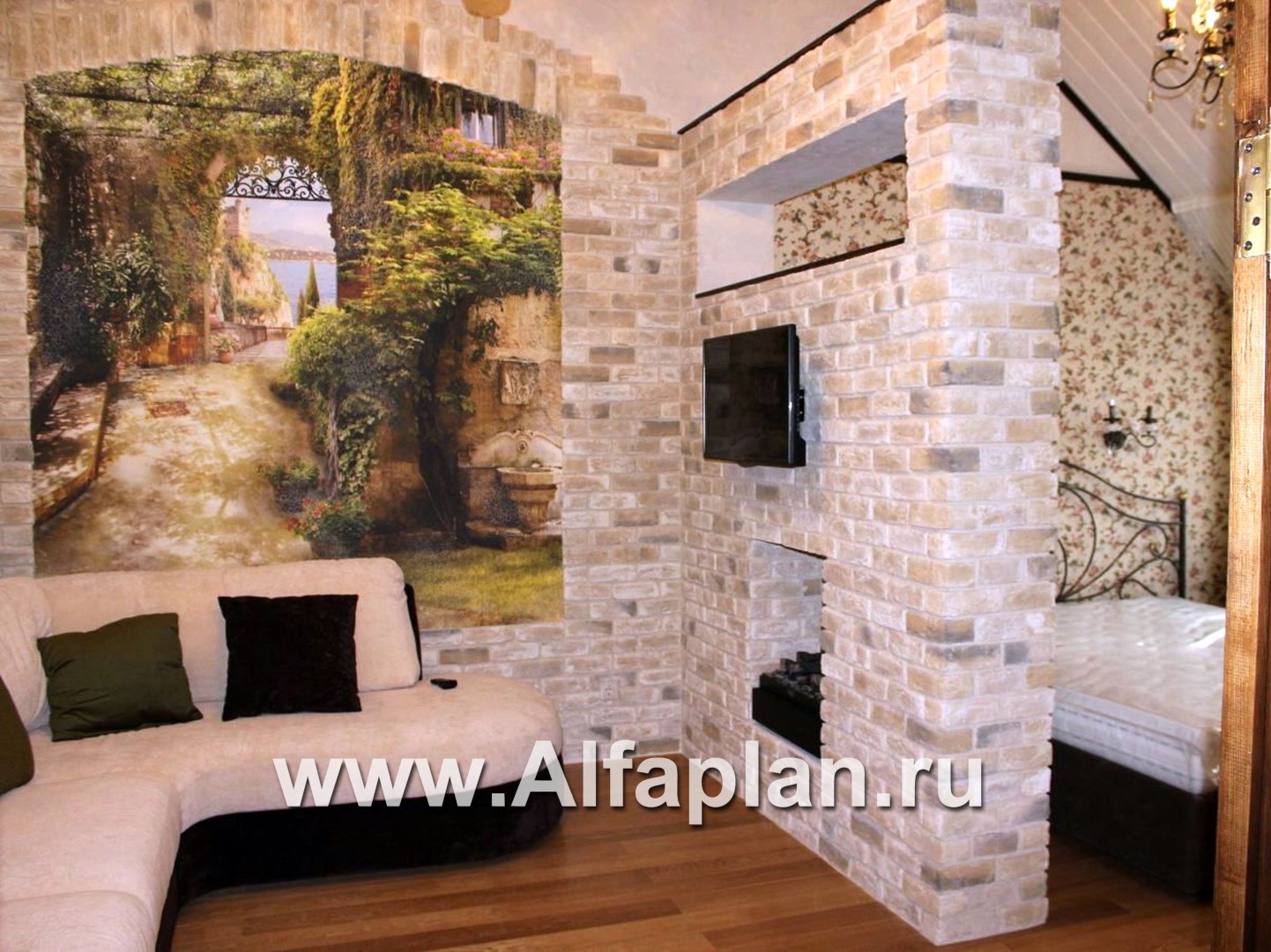 Проекты домов Альфаплан - «Фортуна» - небольшой загородный дом - дополнительное изображение №11