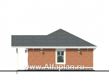 Проекты домов Альфаплан - Гараж на два автомобиля - превью фасада №4