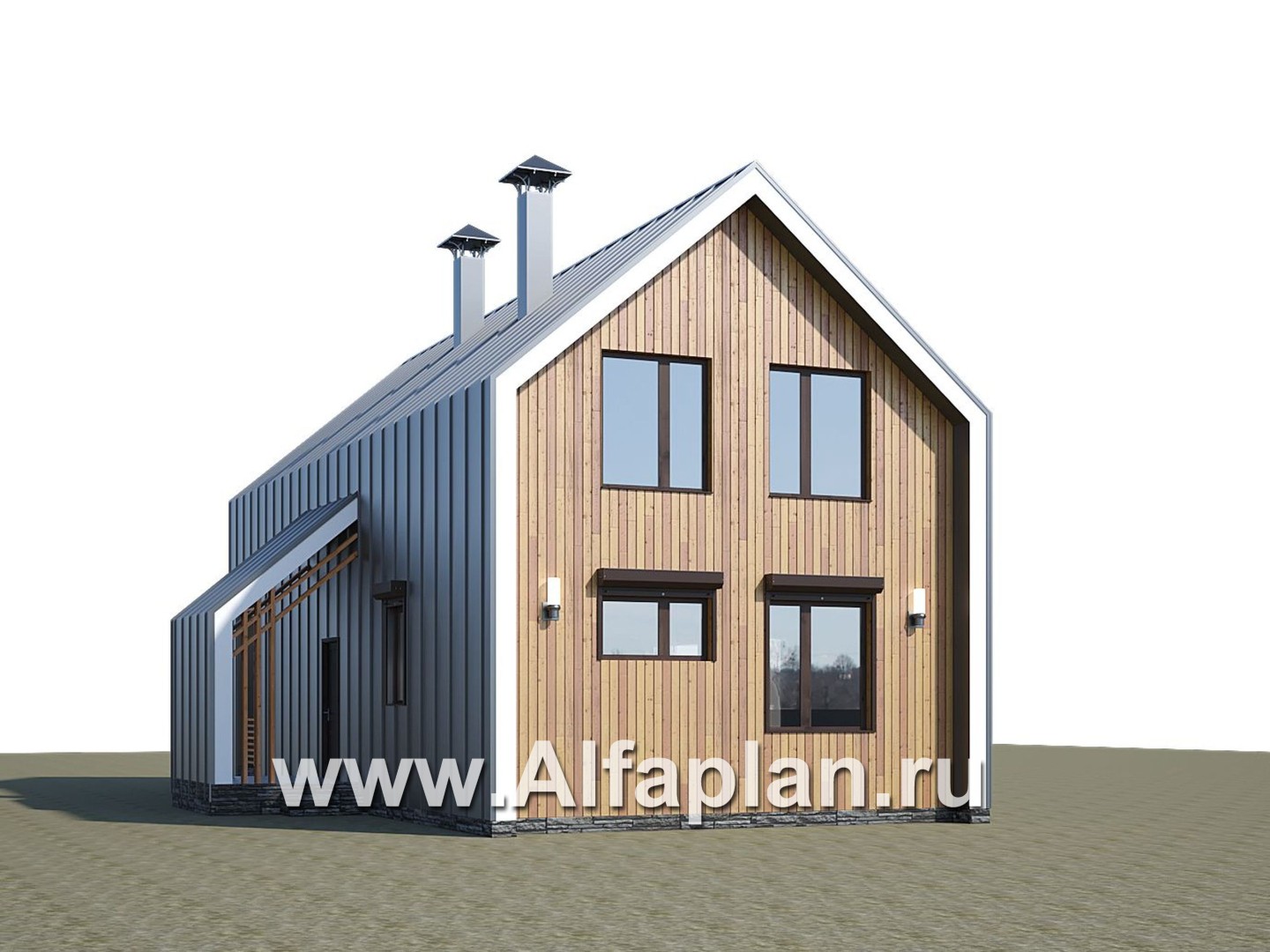 Проекты домов Альфаплан - «Тау» - эксклюзивный коттедж в современном дизайне - дополнительное изображение №3