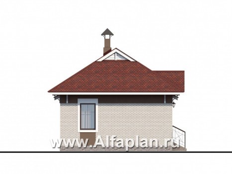 Проекты домов Альфаплан - «Карат» - проект кирпичного дома - превью фасада №3