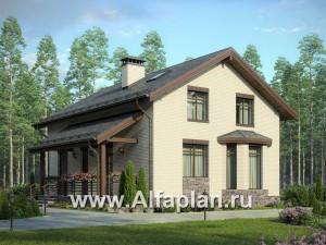 Проекты домов Альфаплан - Небольшой дом для большой семьи(6 спален) - превью основного изображения