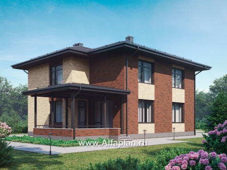Проекты домов Альфаплан - Двухэтажный комфортный загородный дом - превью дополнительного изображения №1