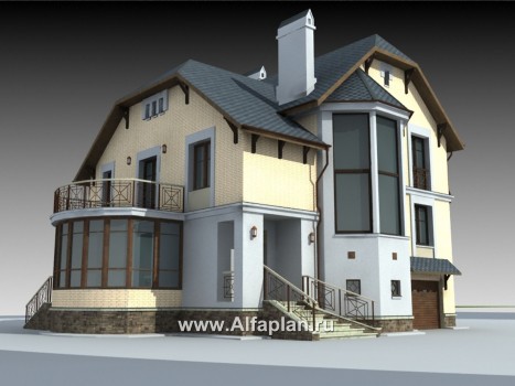 Проекты домов Альфаплан - «Крестный Пачино»  - фешенебельный загородный дом - превью дополнительного изображения №1