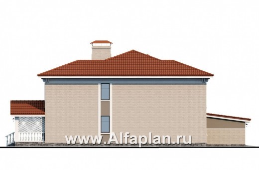Проекты домов Альфаплан - «Палането» - особняк на самый взыскательный вкус - превью фасада №3