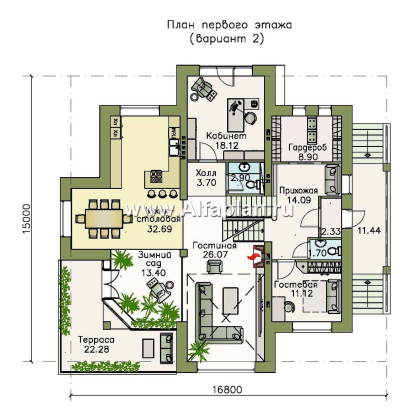 Проекты домов Альфаплан - «Три семерки» - трехэтажный загородный особняк - превью плана проекта №3