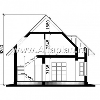 Проекты домов Альфаплан - Мансардный дом для небольшого участка - превью плана проекта №3
