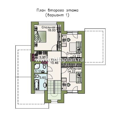 Проекты домов Альфаплан - «Скандинавия» - современный дом с удобным планом - превью плана проекта №2