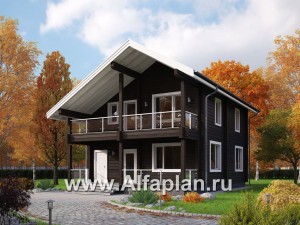 Проекты домов Альфаплан - Удобный дом-дача для загородного отдыха - превью основного изображения