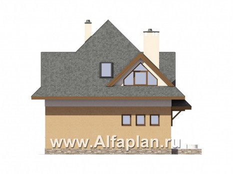 Проекты домов Альфаплан - Экономичный дом с компактным планом - превью фасада №4