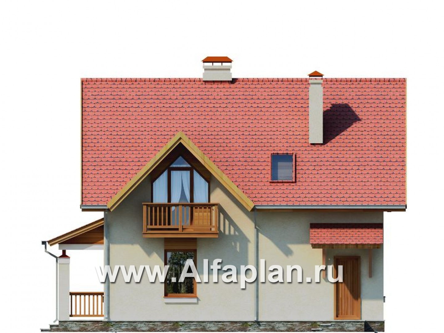 Проекты домов Альфаплан - Экономичный дом для маленького участка - изображение фасада №3