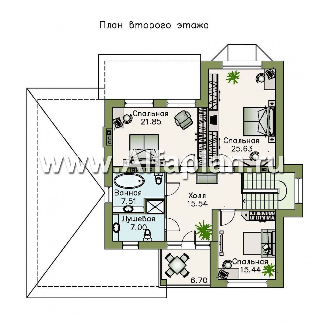 Проекты домов Альфаплан - «Репутация» - красивый дом с удобной планировкой - план проекта №2