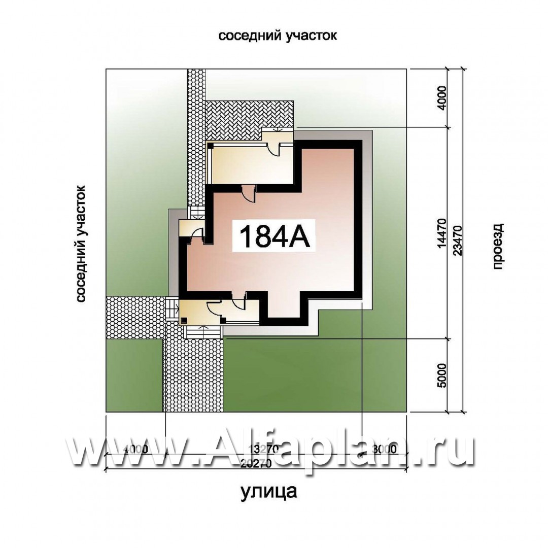 Проекты домов Альфаплан - «Кваренги» - классический коттедж с террасой и просторной лоджией - дополнительное изображение №1