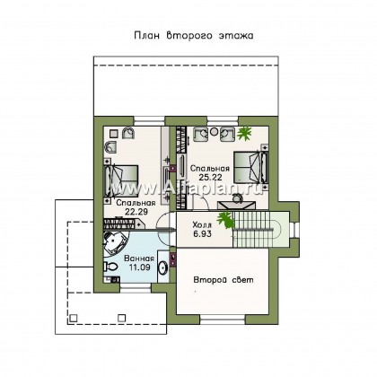 Проекты домов Альфаплан - «Новая пристань» - дом из газобетона для удобной загородной жизни - превью плана проекта №2