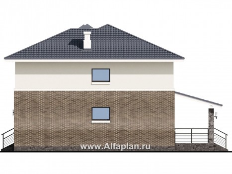 Проекты домов Альфаплан - «Вламинк» - очень удобный современный дом - превью фасада №2